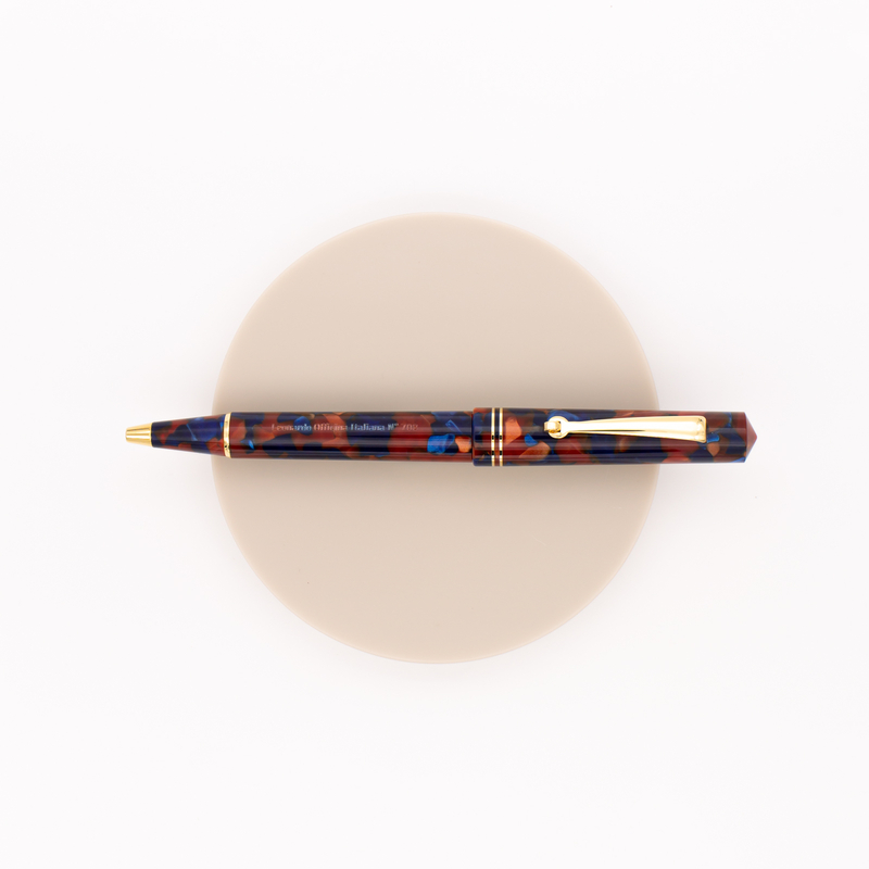 Leonardo Officina Italiana Momento Zero Penna Sfera Pietra Marina & Oro