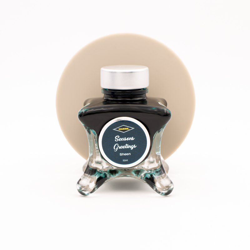 Diamine Inkvent Seasons Greetings Ink Bottle 50 ml Blue Edition Sheen