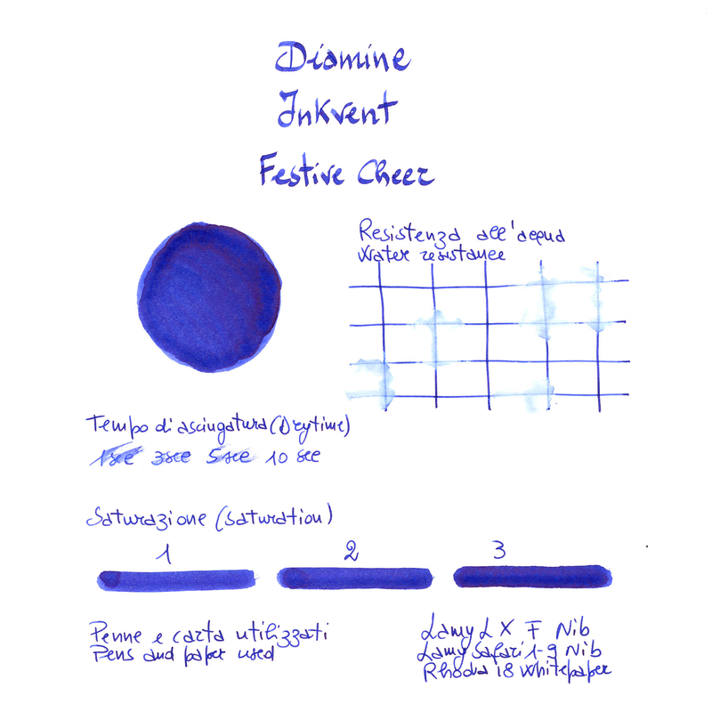 Diamine Inkvent Festive Cheer Inchiostro 50 ml Blue Edition Sheen