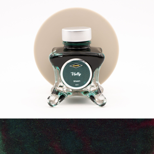 Diamine Inkvent Holly Ink Bottle 50 ml Blue Edition Sheen