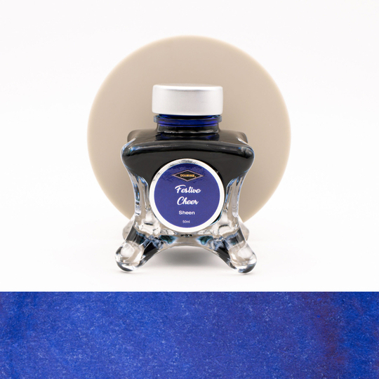 Diamine Inkvent Festive Cheer Ink Bottle 50 ml Blue Edition Sheen