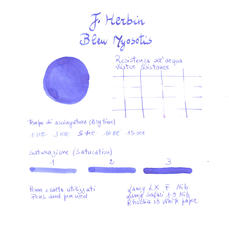 Herbin Bleu Myosotis 6 Ink Cartridges