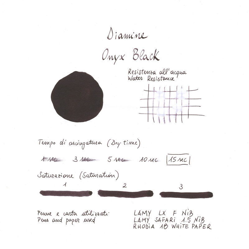 Diamine Onyx Black Ink Bottle 30 ml