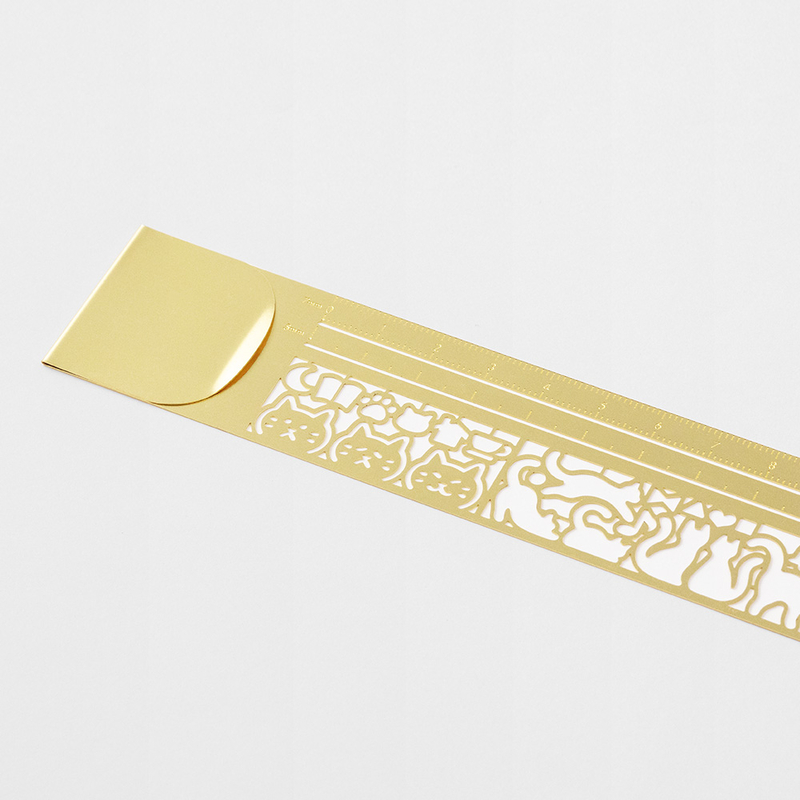 Midori Clip Ruler Stencil Cat