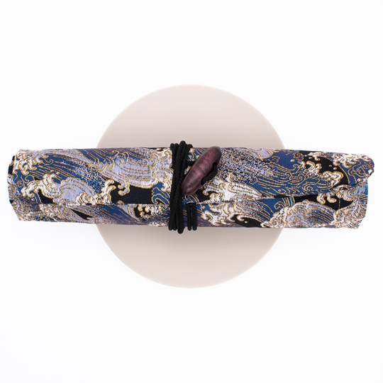Taccia Kimono Pen Roll Nishijin for 8 Pens Wave