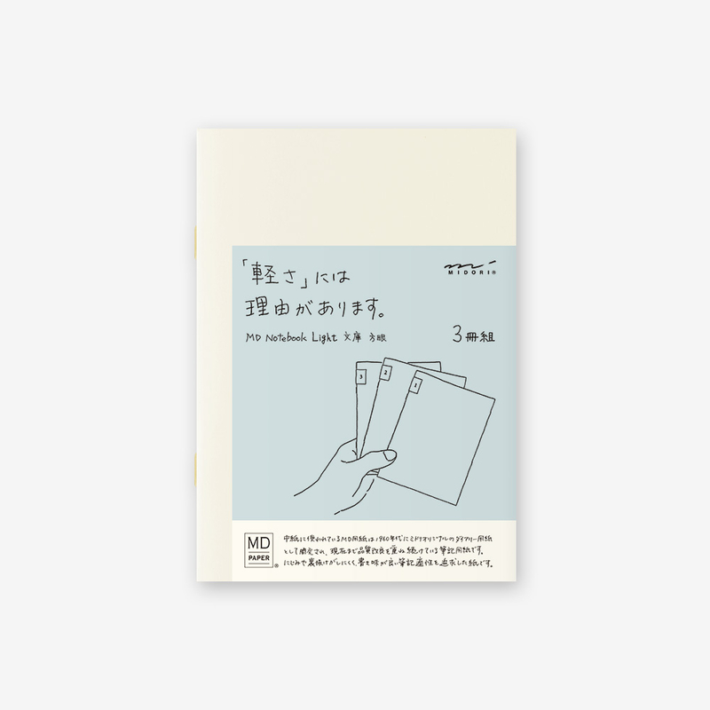 Md Paper Notebook Light A6 Quadretti Set 3 Quaderni