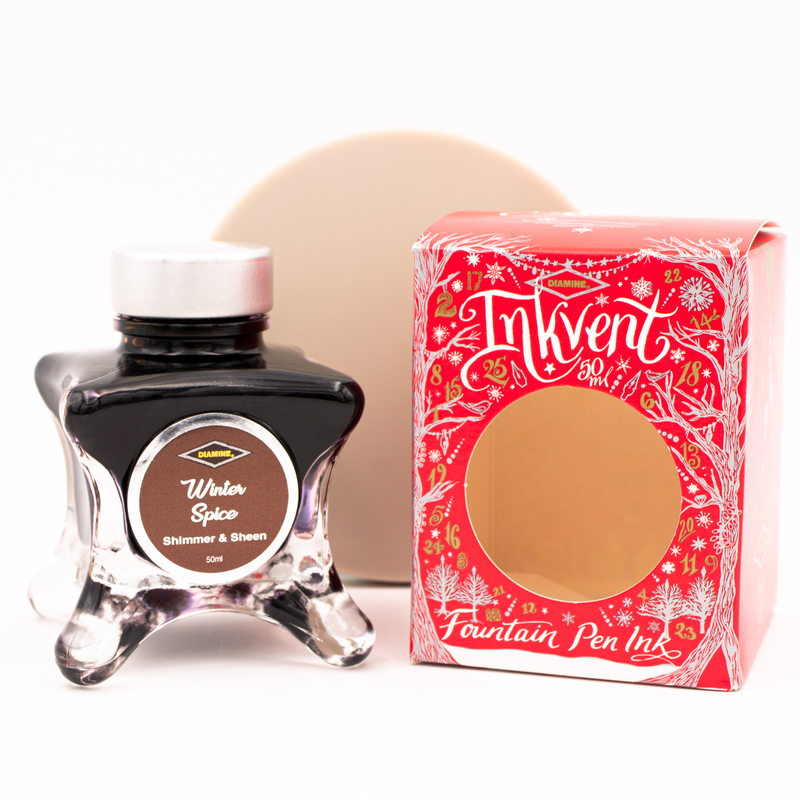 Diamine Inkvent Winter Spice Inchiostro 50 ml Red Edition Shimmer & Sheen