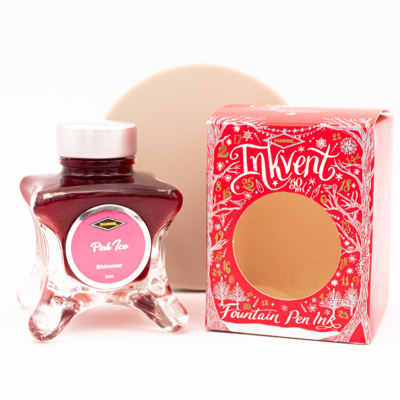 Diamine Inkvent Pink Ice Inchiostro 50 ml Red Edition Shimmer