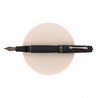 Leonardo Officina Italiana Momento Zero Fountain Pen Black Matte & Ruthenium 14 KT