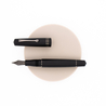 Leonardo Officina Italiana Momento Zero Fountain Pen Black Matte & Ruthenium 14 KT