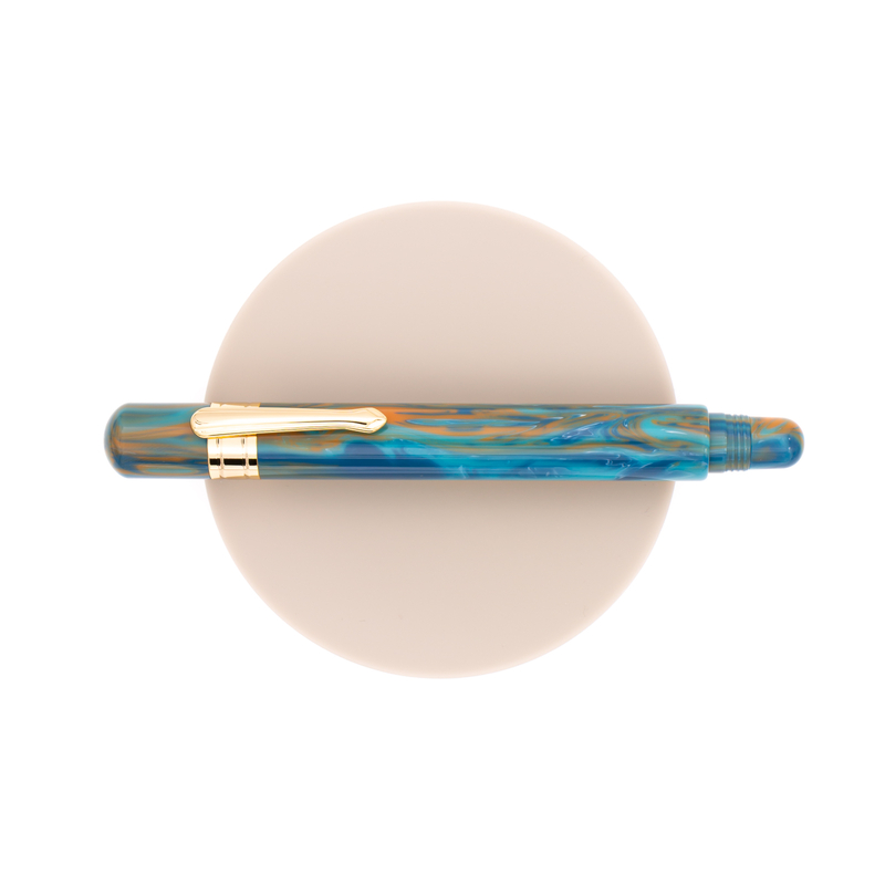 Taccia Covenant Fountain Pen Blue Apatite 14 KT