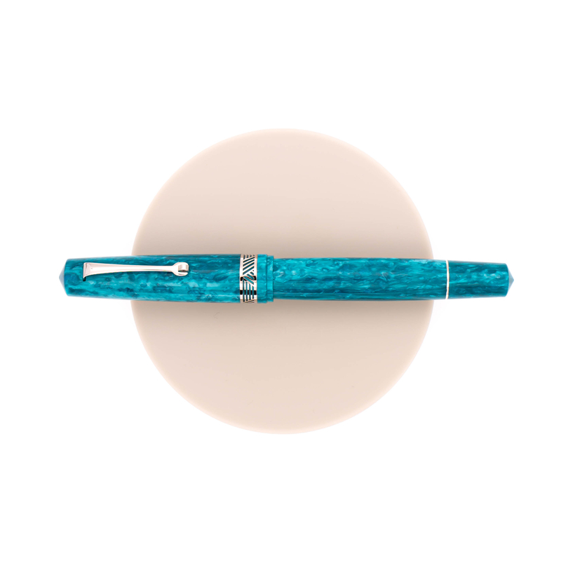 Leonardo Momento Magico 2022 Fountain Pen Emerald Green & Rhodium 14 KT