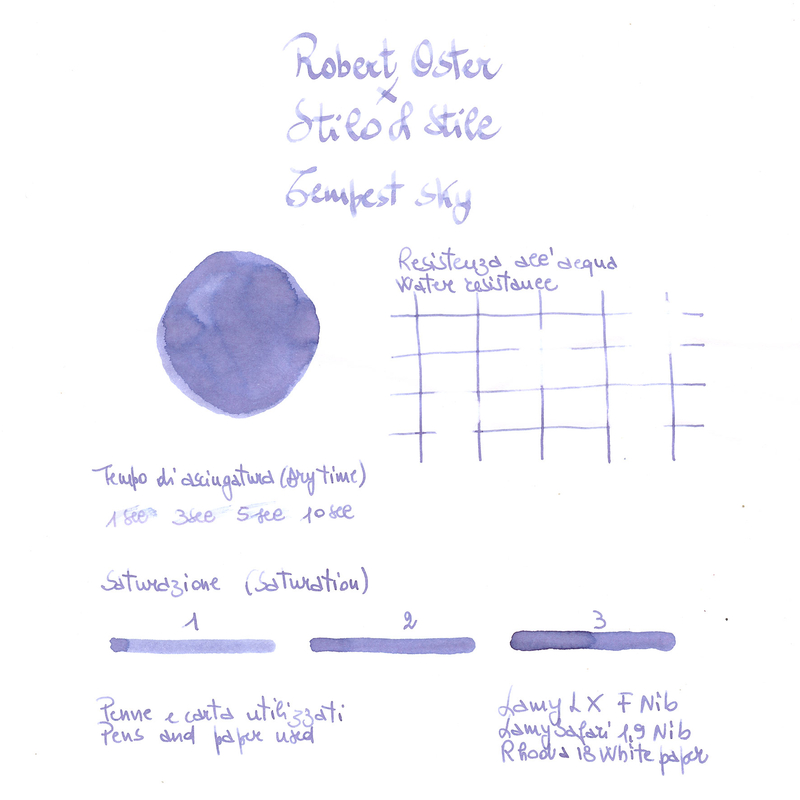 Robert Oster x Stilo&Stile Tempest Sky Inchiostro 50 ml Fountain Pen Day 2022