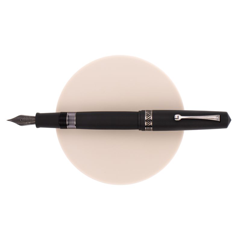 Leonardo Momento Magico Fountain Pen Black Soul Matte & Ruthenium 14 KT