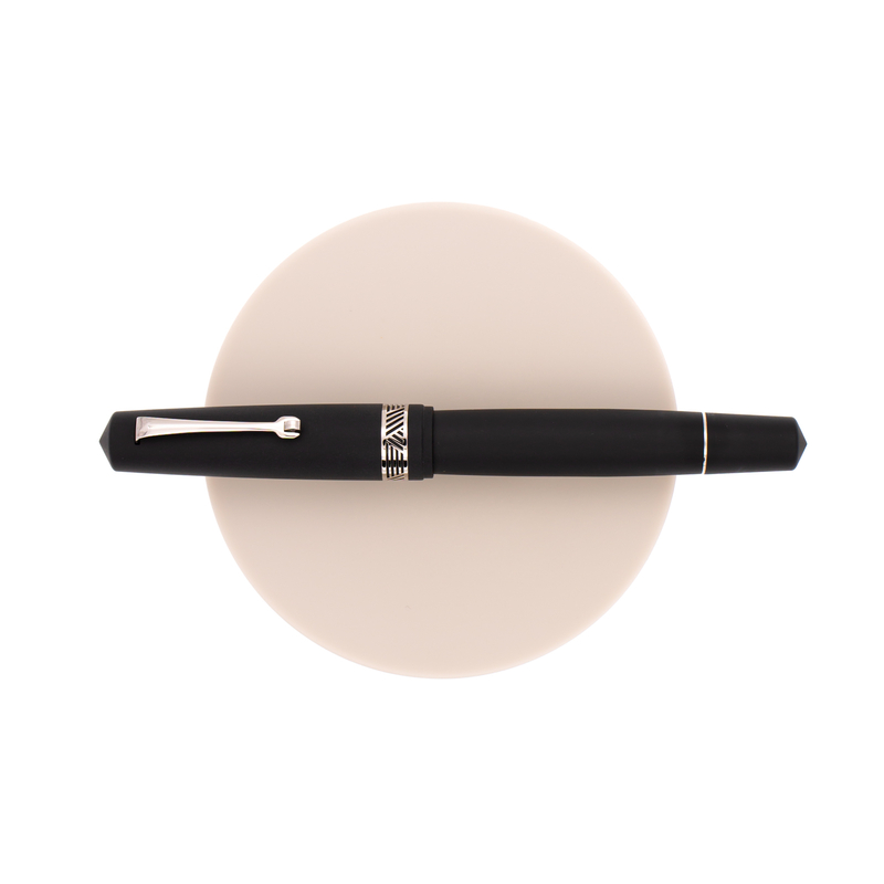 Leonardo Momento Magico Fountain Pen Black Soul Matte & Rhodium 14 KT