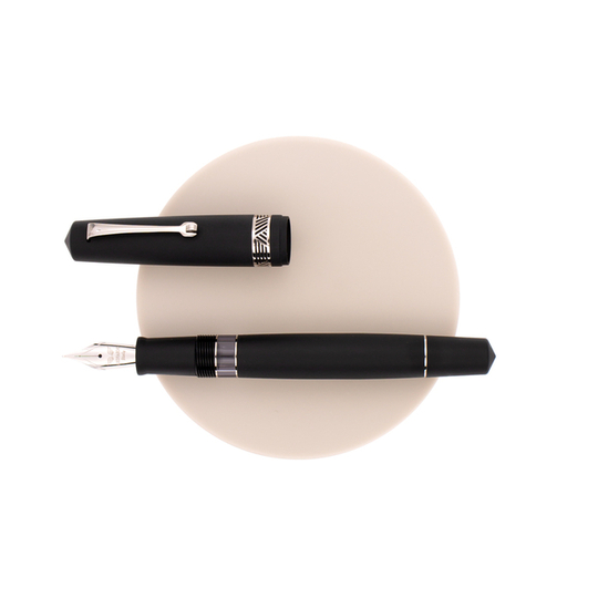 Leonardo Momento Magico Fountain Pen Black Soul Matte & Rhodium 14 KT