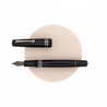 Leonardo Momento Magico Fountain Pen Black Soul Glossy & Ruthenium 14 KT