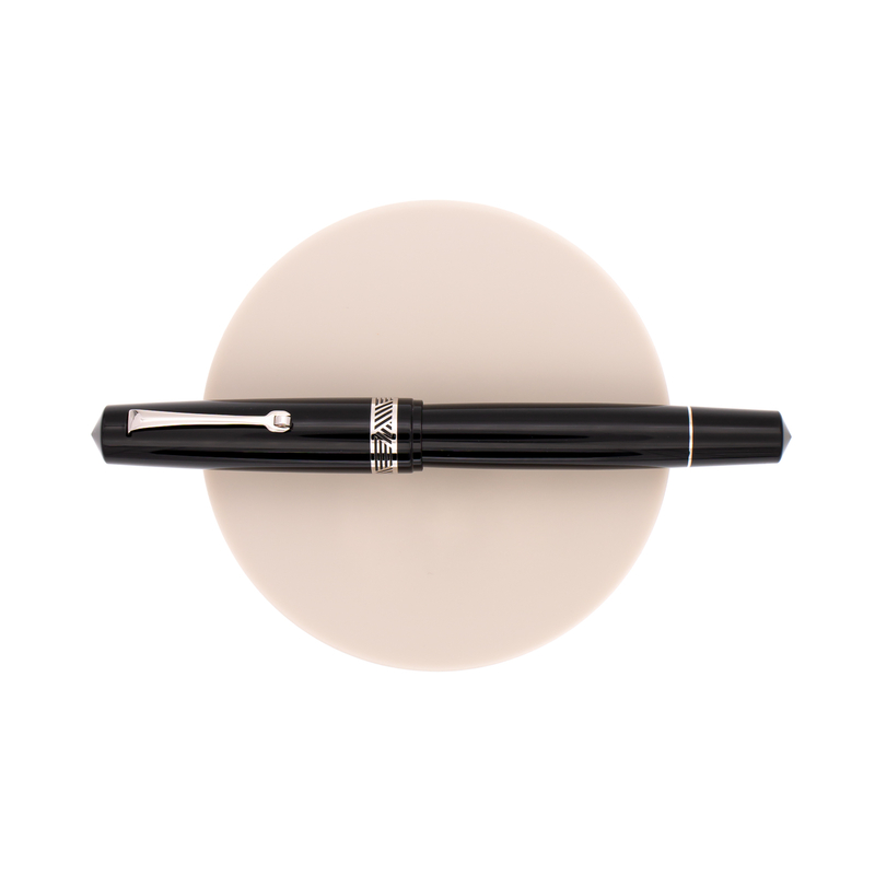Leonardo Momento Magico Fountain Pen Black Soul Glossy & Rhodium 14 KT