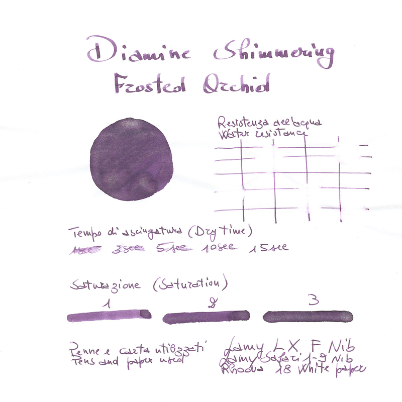 Diamine Shimmering Frosted Orchid Ink Bottle 50 ml
