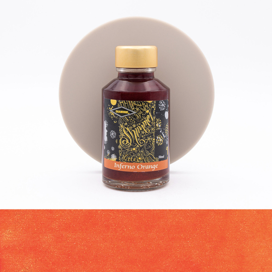 Diamine Shimmering Inferno Orange Ink Bottle 50 ml