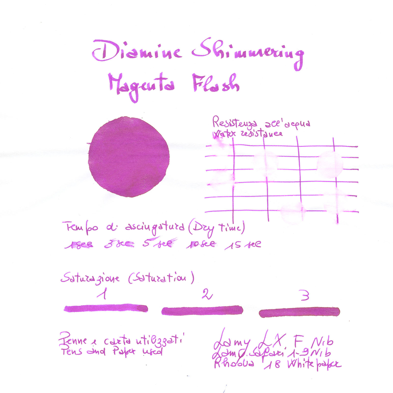 Diamine Shimmering Magenta Flash Ink Bottle 50 ml