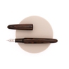 Wancher Dream Pen True Ebonite Penna Stilografica Marble Brown & Rodio