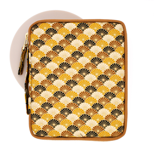 Kyoku Haku Pen Case for 10 Pens Qinghai Wave Yellow