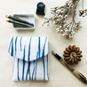 Kyoku Haku Hard Pen Case for 5 Pens Indigo