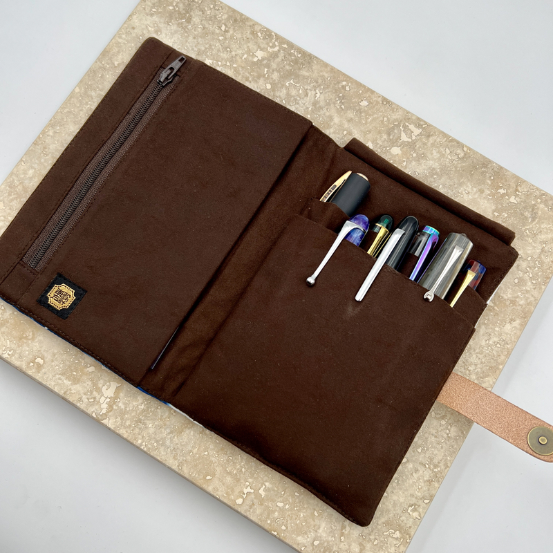 Kyoku Haku Pen Case for 7 Pens Indigo Star