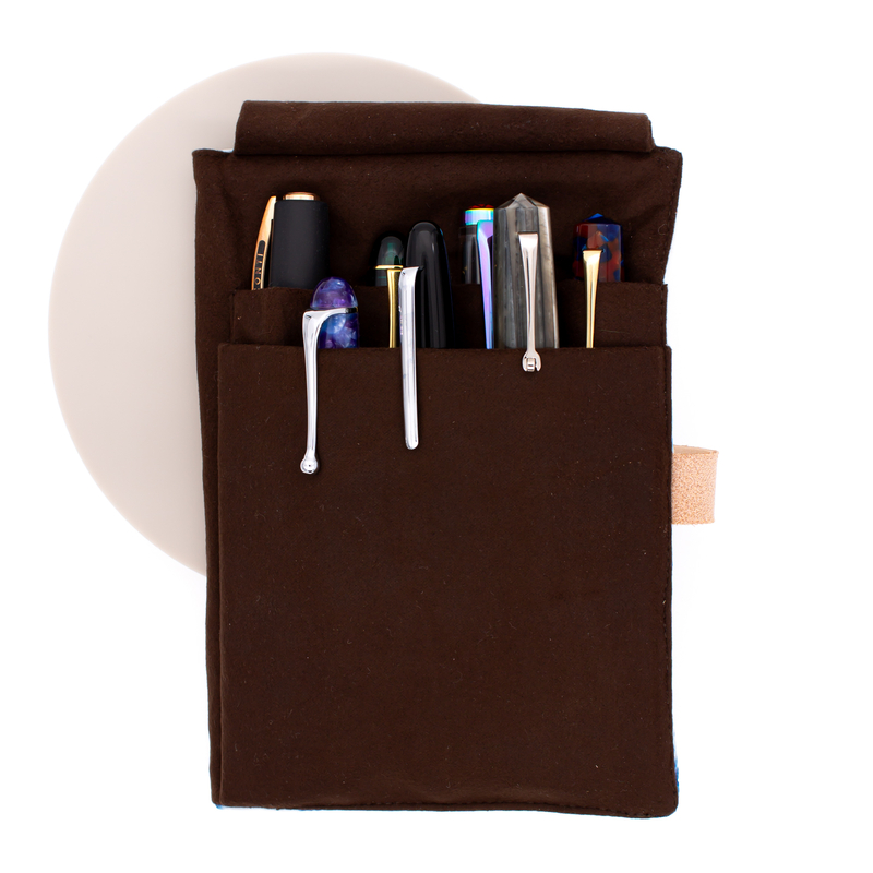 Kyoku Haku Pen Case for 7 Pens Indigo Star