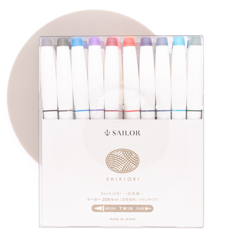 Sailor Shikiori Brush Pen Set di 20 Pennarelli per Calligrafia