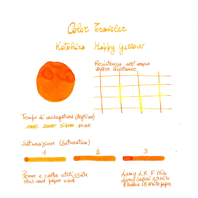 Color Traveler Kotohira Happy Yellow Inchiostro 30 ml