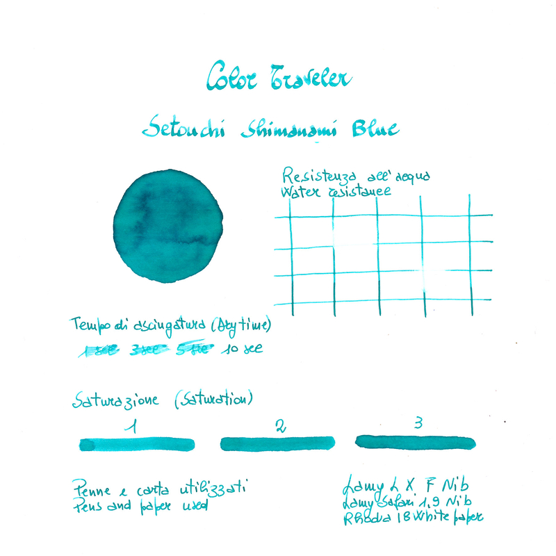 Color Traveler Setouchi Shimanami Blue Ink Bottle 30 ml