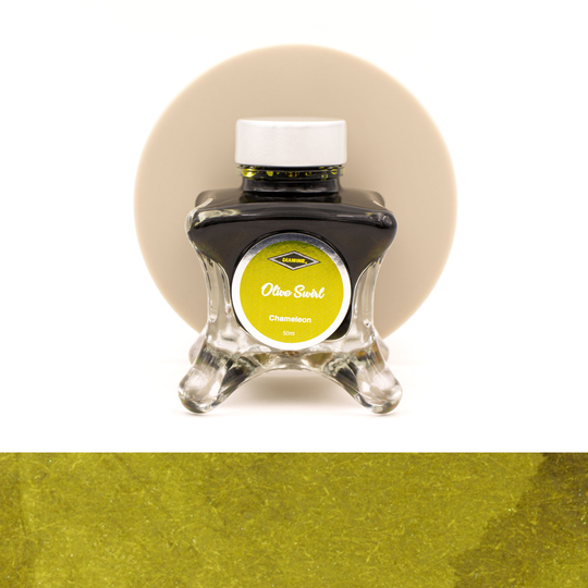 Diamine Inkvent Olive Swirl Ink Bottle 50 ml Green Edition Chameleon