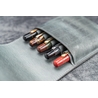 Galen Leather Galen Leather Flap Pen Case for 5 Pens Crazy Horse Smoky Grey