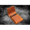 Galen Leather Galen Leather Flap Portapenne in Pelle 5 Posti Crazy Horse Brown