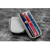 Galen Leather Galen Leather Magnum Opus Portapenne in Pelle 3 Posti Crazy Horse Smoky Grey