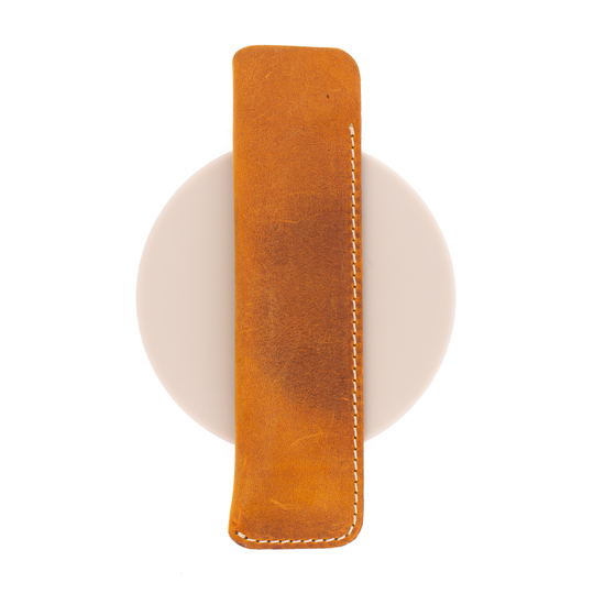 Galen Leather Portapenne in Pelle 1 Posto Crazy Horse Brown