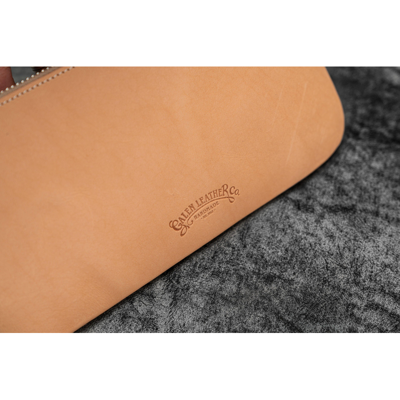 Galen Leather Galen Leather Slip-N-Zip 4 Slots Zippered Pen Pouch Undyed