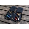 Galen Leather Galen Leather Zippered 6 Slots Pen Case Black