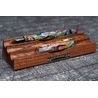 Galen Leather Galen Leather The Pen Bed Wooden Pen Stand Mahogany