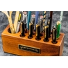 Galen Leather Galen Leather Wood Desk Organizer Portapenne in Legno di Noce