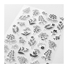 Midori Midori Sticker Two Sheets Monotone Flower