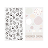 Midori Midori Sticker Two Sheets Monotone Flower