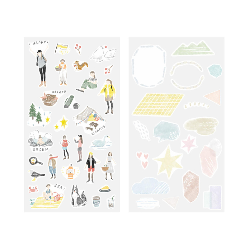 Midori Midori Sticker Two Sheets Adesivi Decorativi Going Out