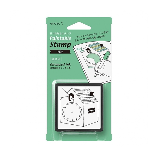 Midori Paintable Stamp Pre-Inked Clock