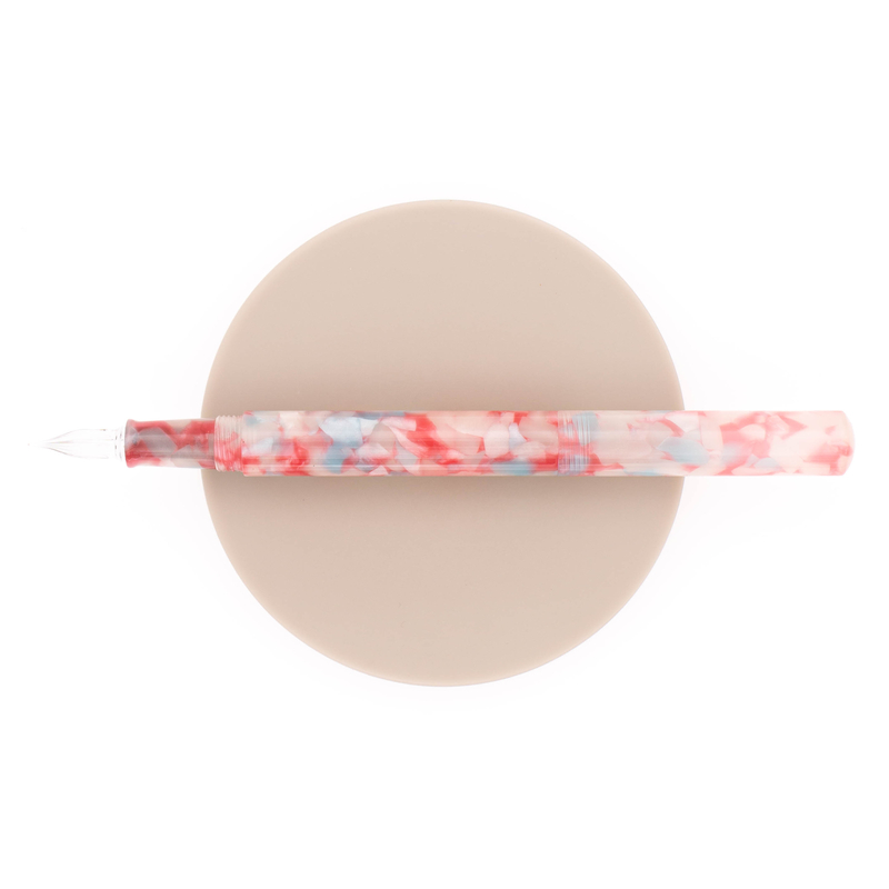 Guitar Guitar Portable Dip Pen with Glass Nib Jelly Red