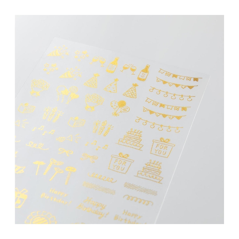 Midori Midori Foil Transfer Sticker Adesivi Dorati Celebrazioni