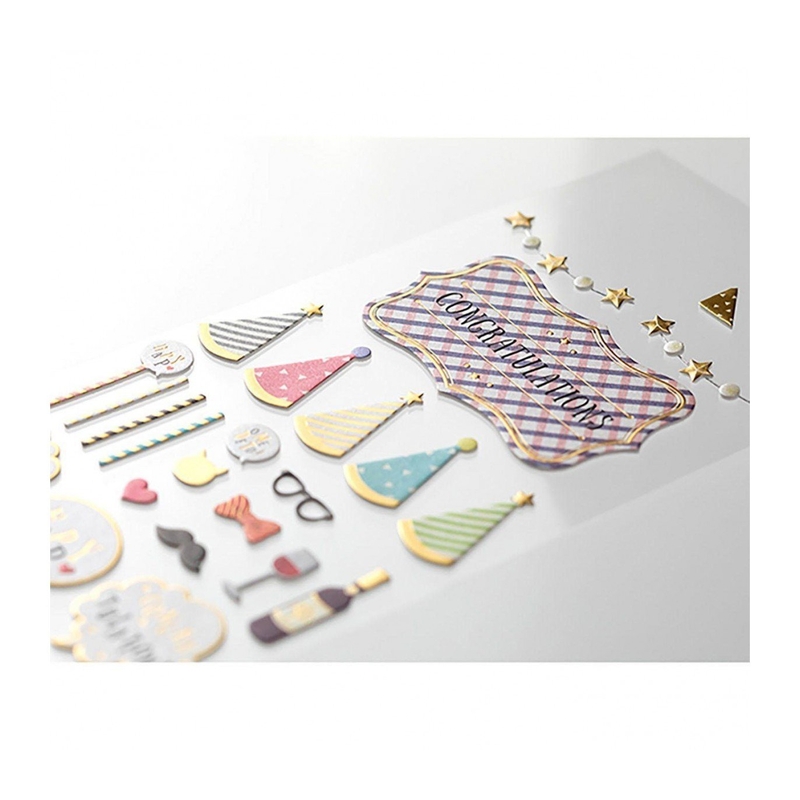 Midori Midori Paper Craft Museum Title Sticker Congratulations