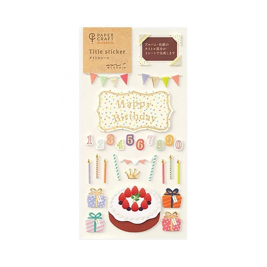 Midori Paper Craft Museum Adesivi Decorativi Compleanno